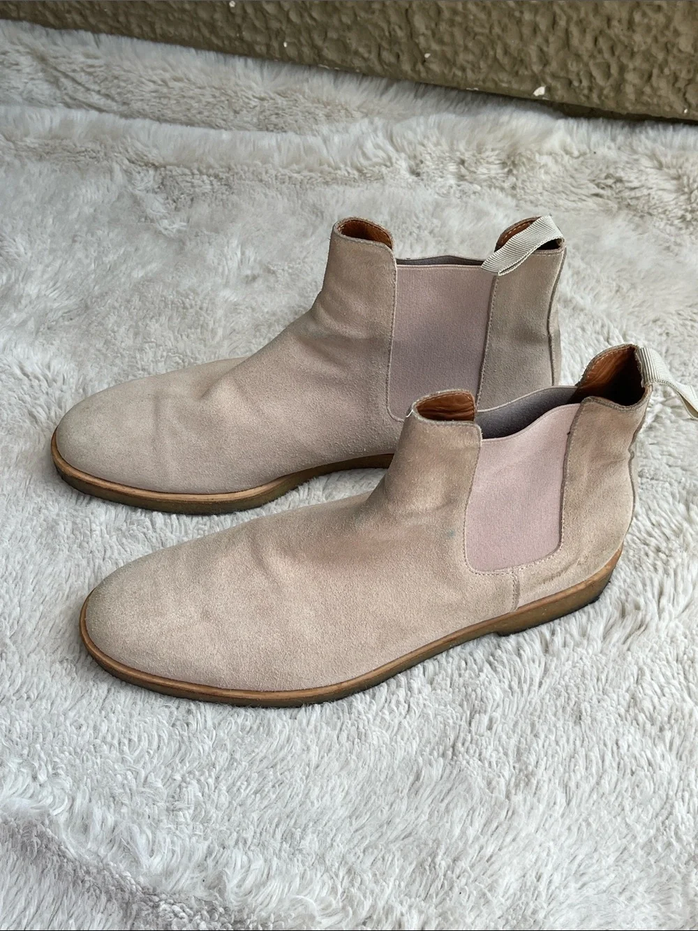 Revolve Common Projects Made in Italy Men Suede Chelsea Boots Size 10